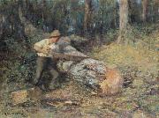 Frederick Mccubbin Sawing Timber Spain oil painting artist